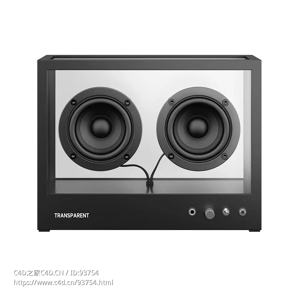 透明小音箱3D模型素材下载Small Transparent Speaker by Transparent