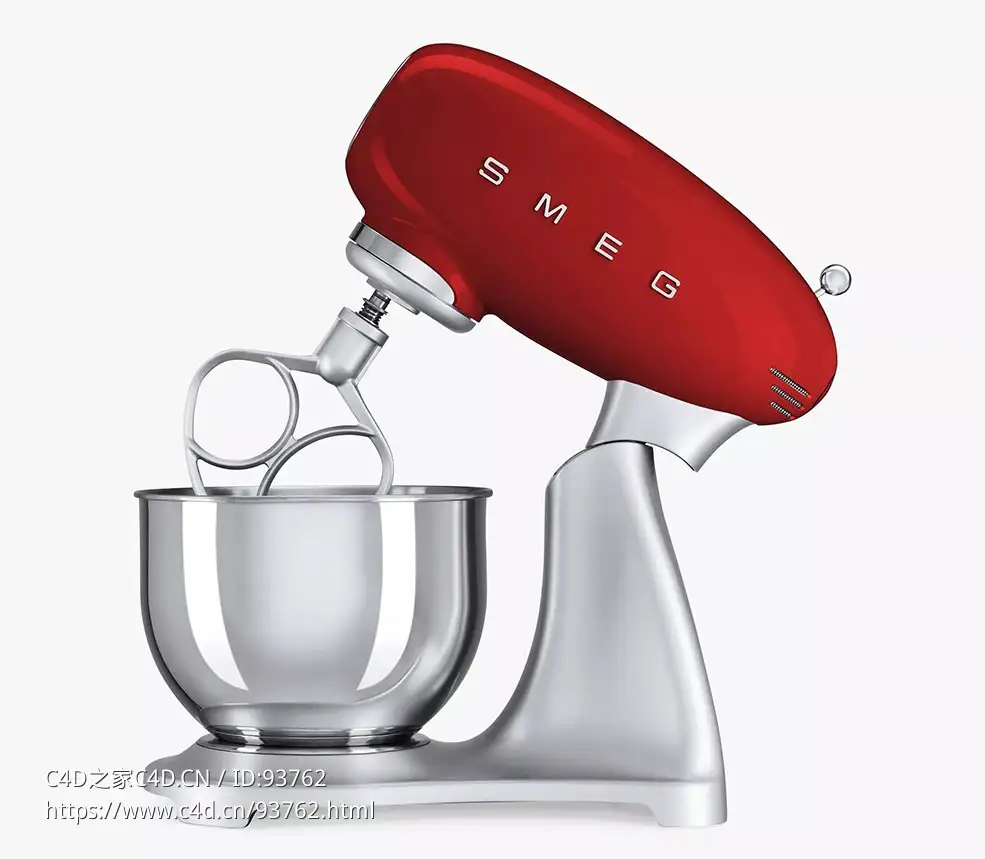 SMF01立式搅拌机3D模型素材下载SMF01 Stand Mixer by Smeg