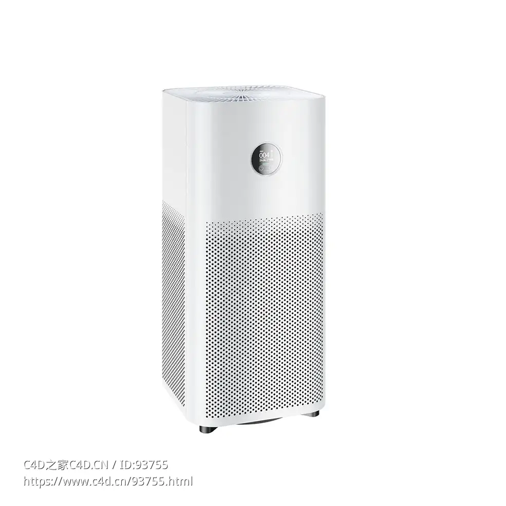 智能空气净化器4代3D模型素材下载Smart Air Purifier 4 by Xiaomi