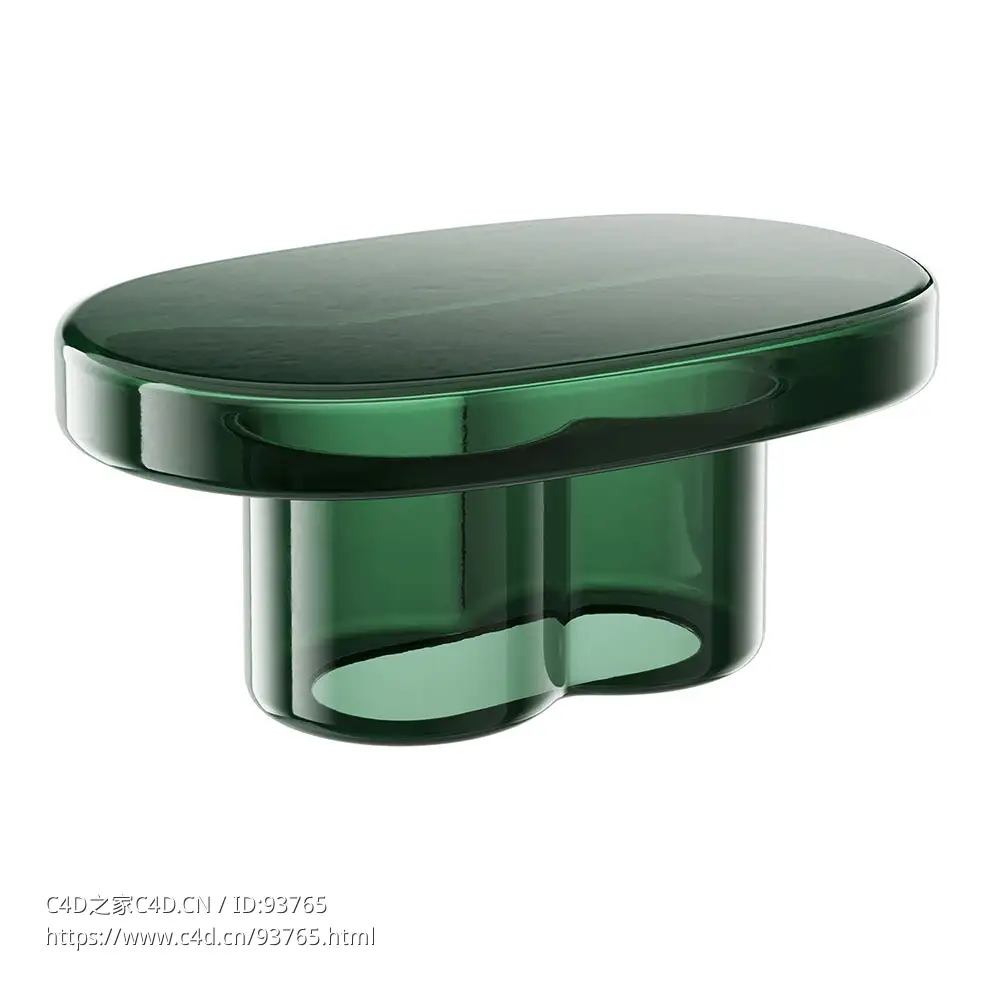 椭圆形汽水咖啡桌3D模型素材下载Soda Oval Coffee Table by Miniforms