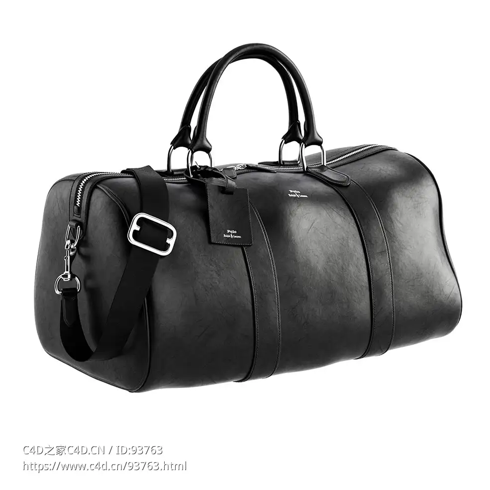皮革旅行包3D模型素材下载Smooth Leather Duffel Bag by Polo Ralph Lauren