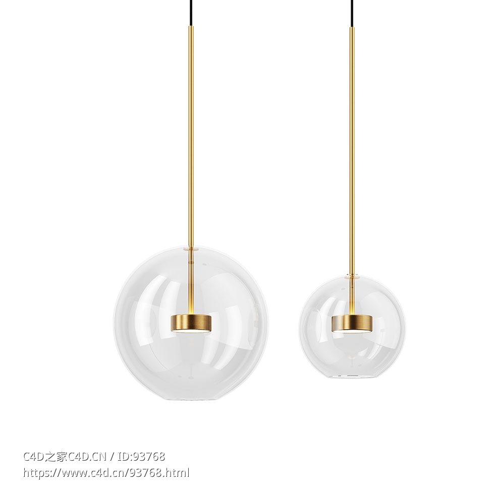 Soffio吊灯Giopato & Coombes设计的简约吊顶照明灯3D模型素材下载Soffio Pendant Ligh