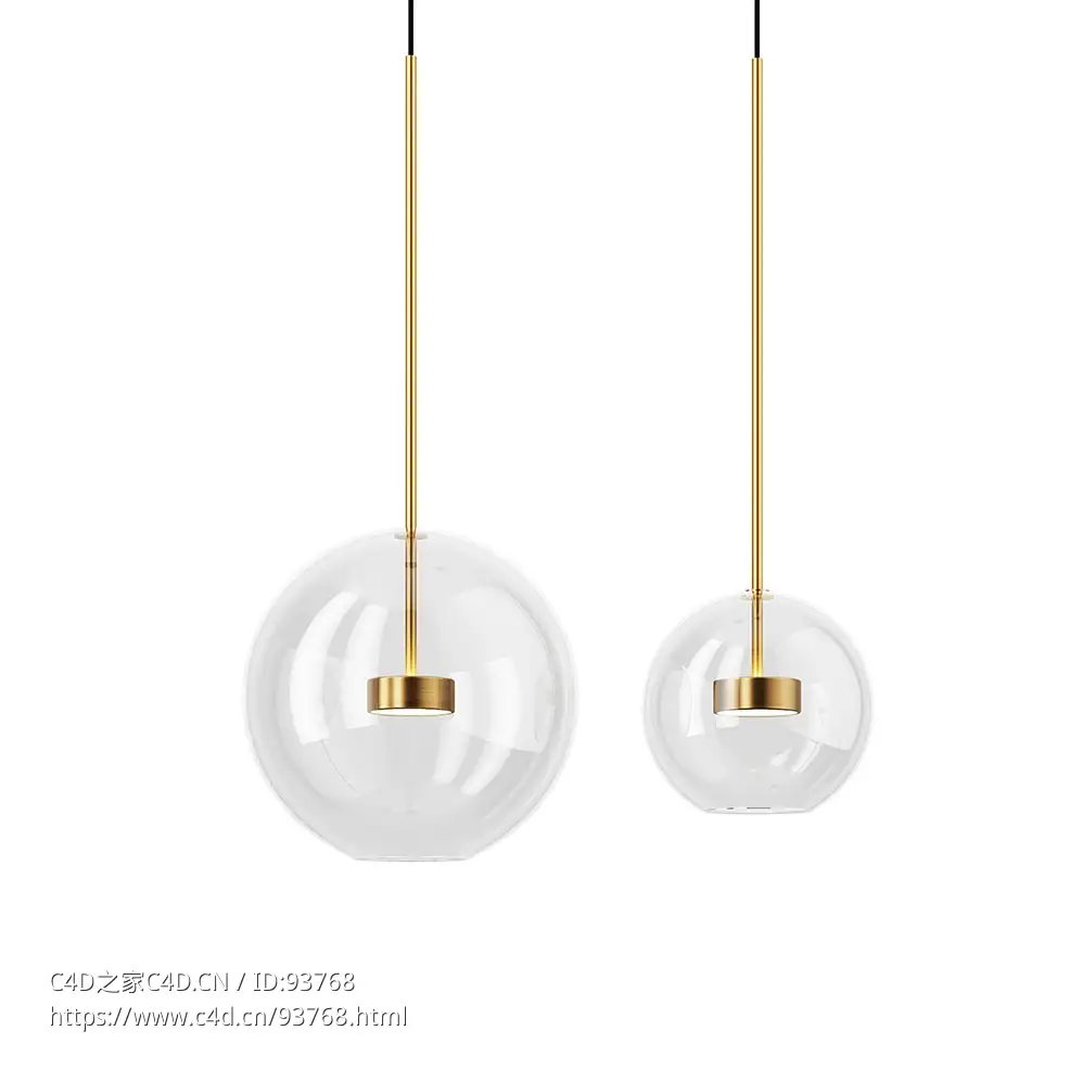 Soffio吊灯Giopato & Coombes设计的简约吊顶照明灯3D模型素材下载Soffio Pendant Ligh