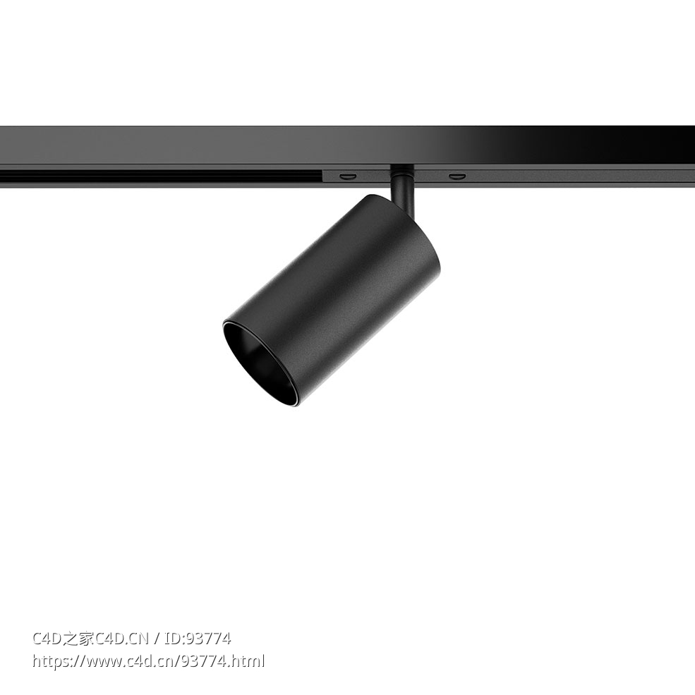 索霍微型轨道射灯Panzeri设计的轨道照明系统3D模型素材下载Soho Micro Spot Track by