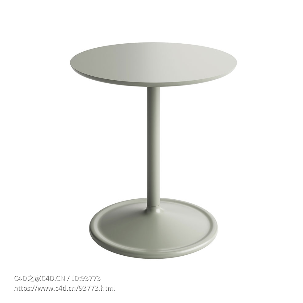 柔软边几Muuto品牌设计的小型边桌3D模型素材下载Soft Side Table by Muuto