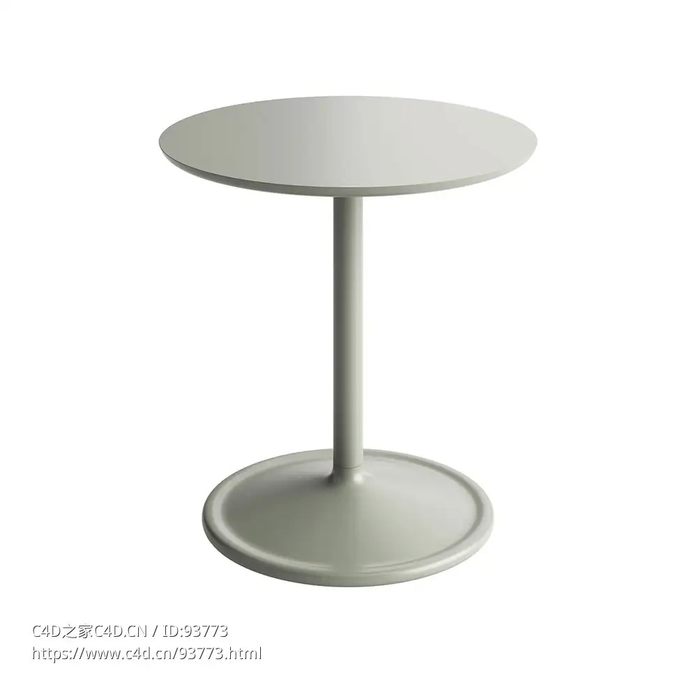 柔软边几Muuto品牌设计的小型边桌3D模型素材下载Soft Side Table by Muuto
