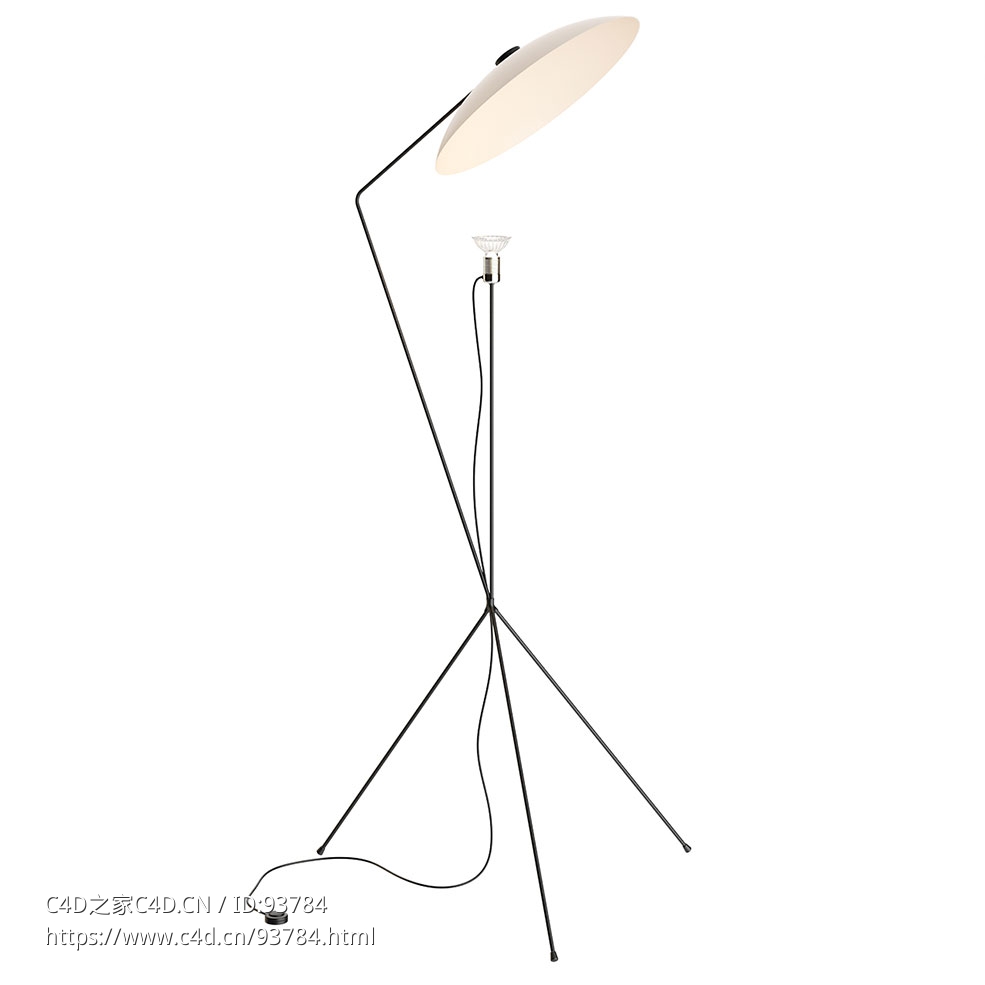 索尔维格落地灯Ligne Roset设计的现代落地灯3D模型素材下载Solveig Floor Lamp by Lig