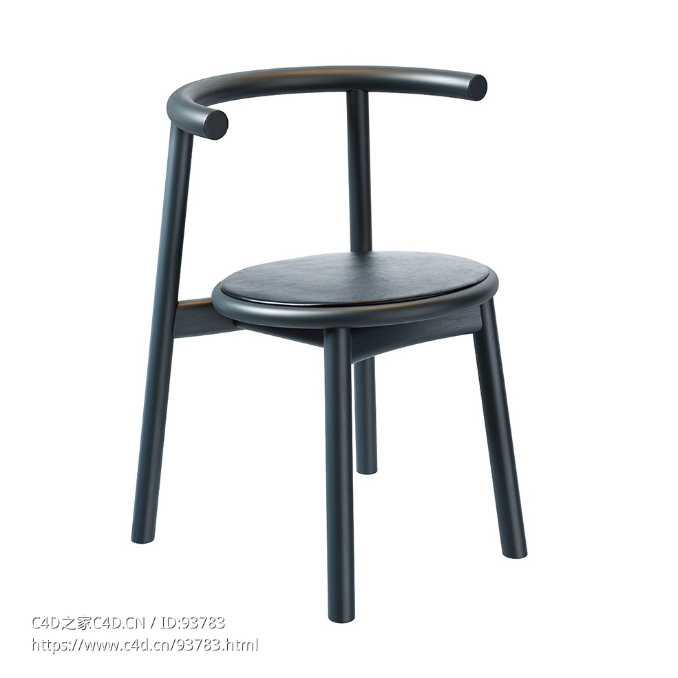 独奏皮革软椅Mattiazzi设计的真皮版座椅3D模型素材下载Solo Soft Chair Leather by Ma