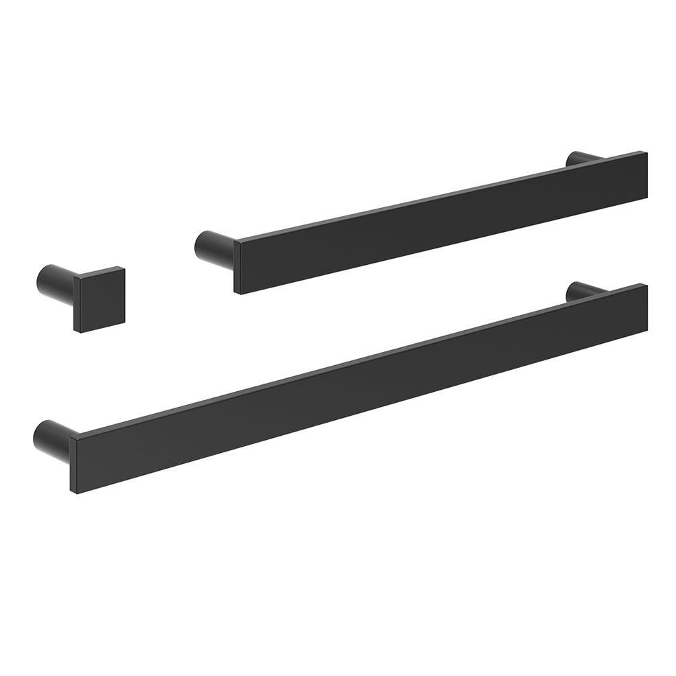 石材毛巾架和挂钩Rexa Design卫浴挂件3D模型素材下载Stone Towel Rail and Hook by Re