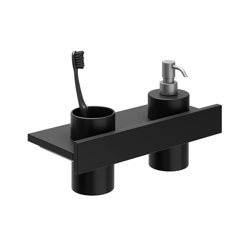 石材皂液器牙刷架Rexa Design卫浴套装3D模型素材下载Stone Soap Dispenser Toothbrush