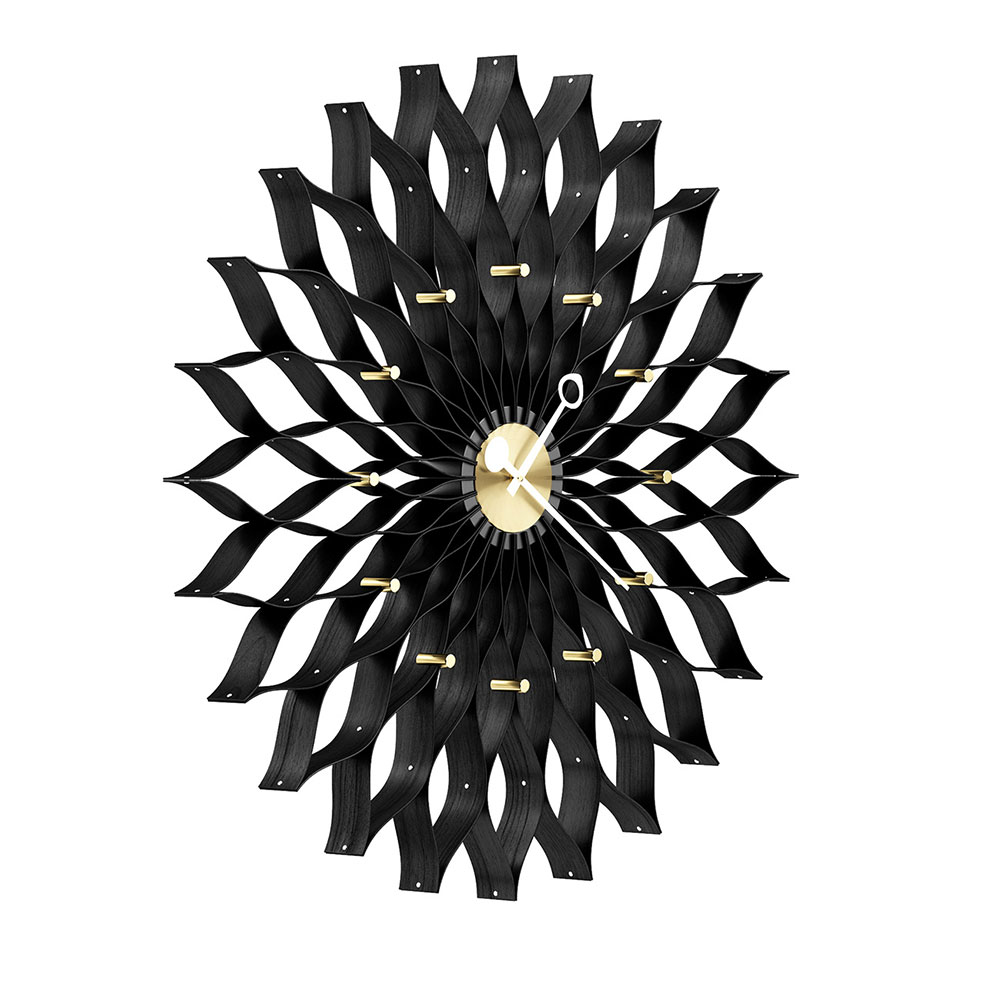 维特拉黑色向日葵挂钟3D模型素材下载Sunflower Black Wall Clock by Vitra