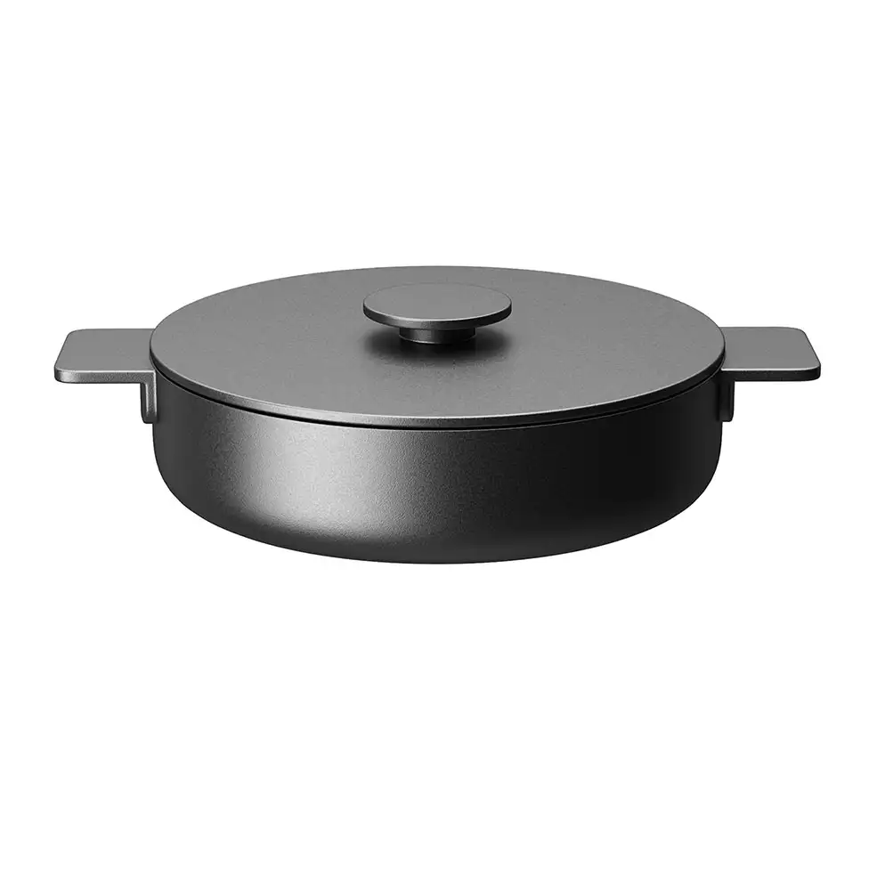 Serax品牌黑色表面系列砂锅3D模型素材下载Surface Black Casserole by Serax