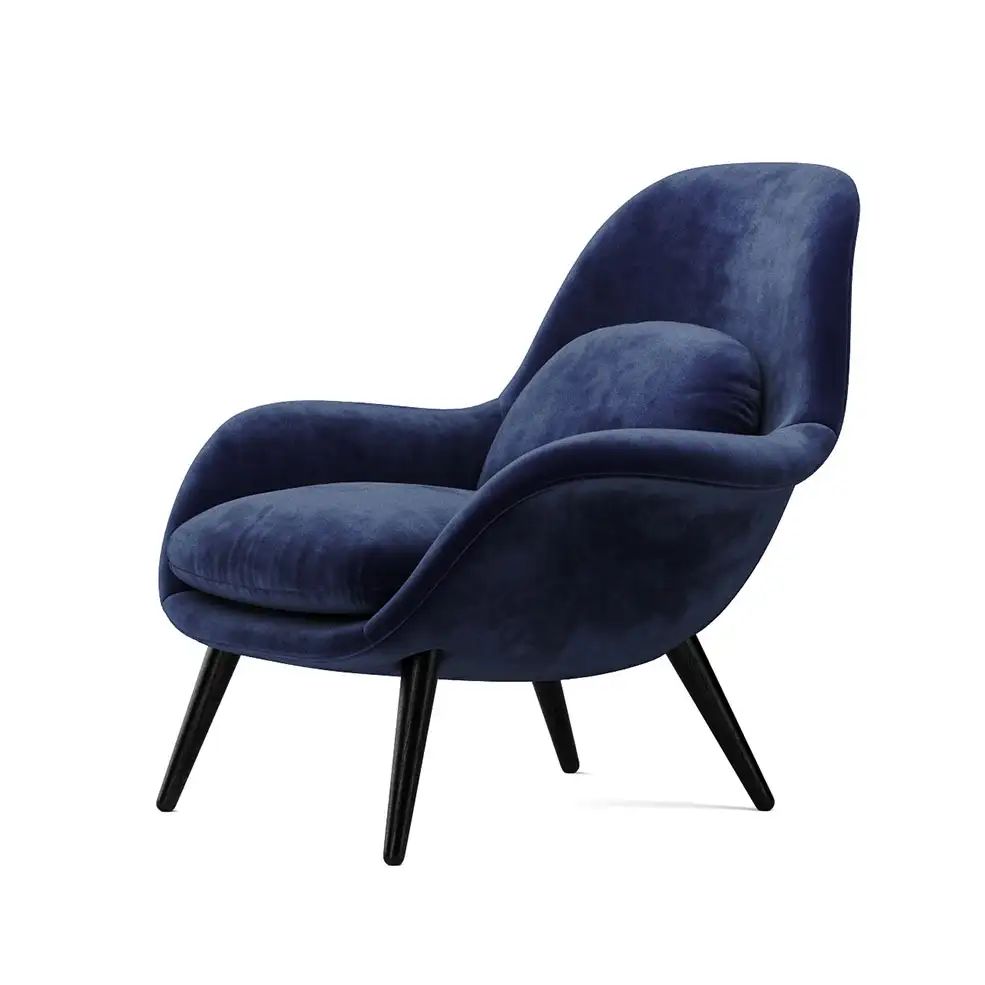 Fredericia品牌陶醉休闲椅3D模型素材下载Swoon Lounge Chair by Fredericia