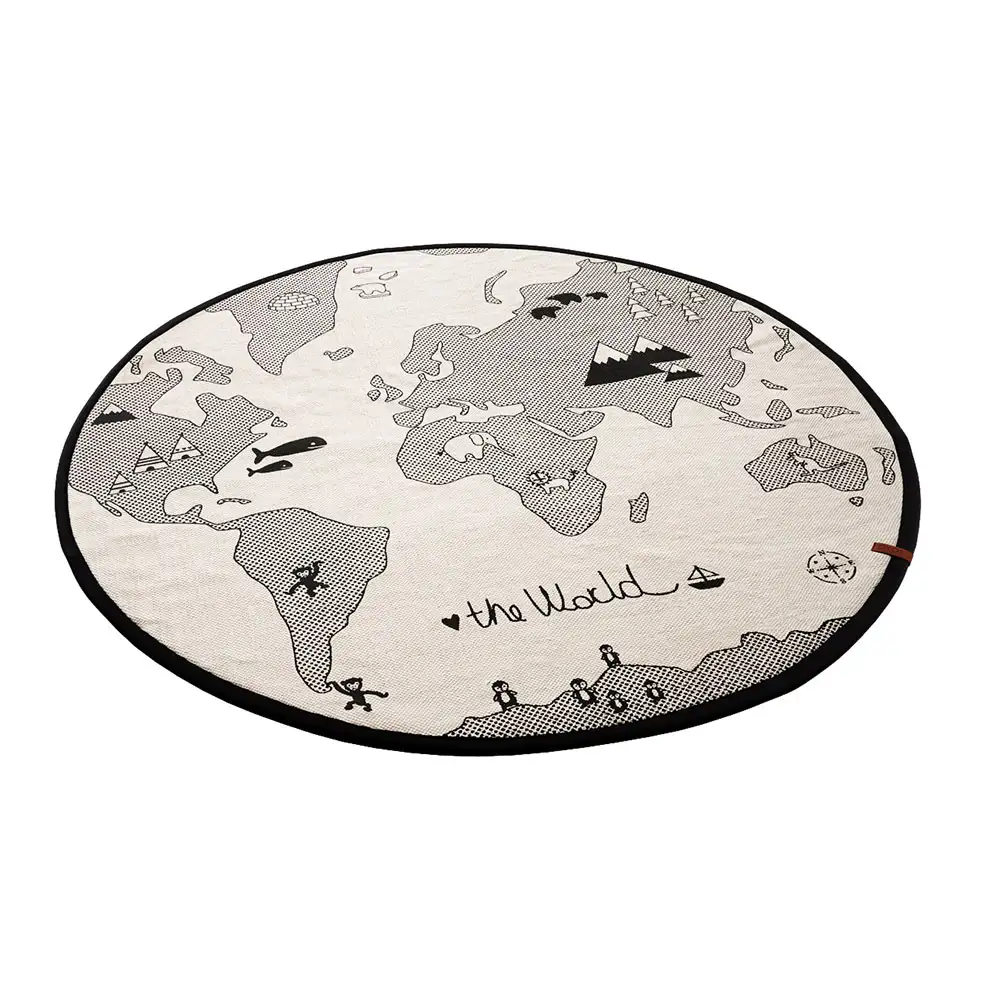 世界地图地毯装饰地毯3D模型素材下载The World Rug by Oyoy
