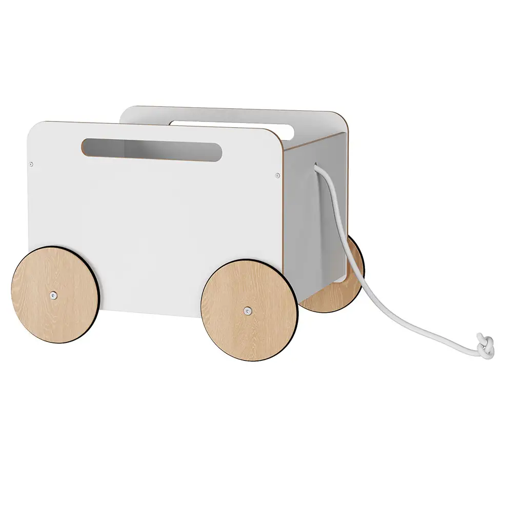 带轮玩具箱儿童储物3D模型素材下载Toy Chest On Wheels by Ooh-Noo