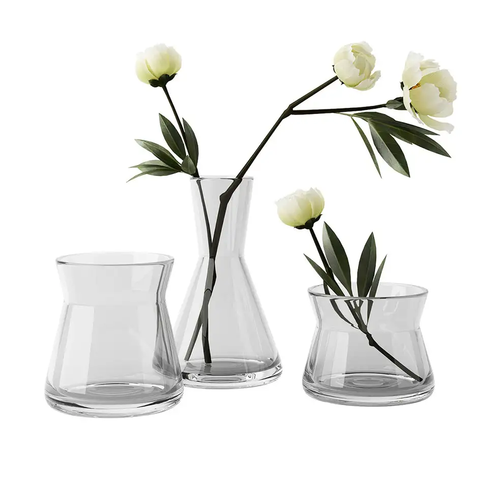 三件套花瓶组合装饰花瓶3D模型素材下载Trio Vases, Set of 3 by Design House Stockho
