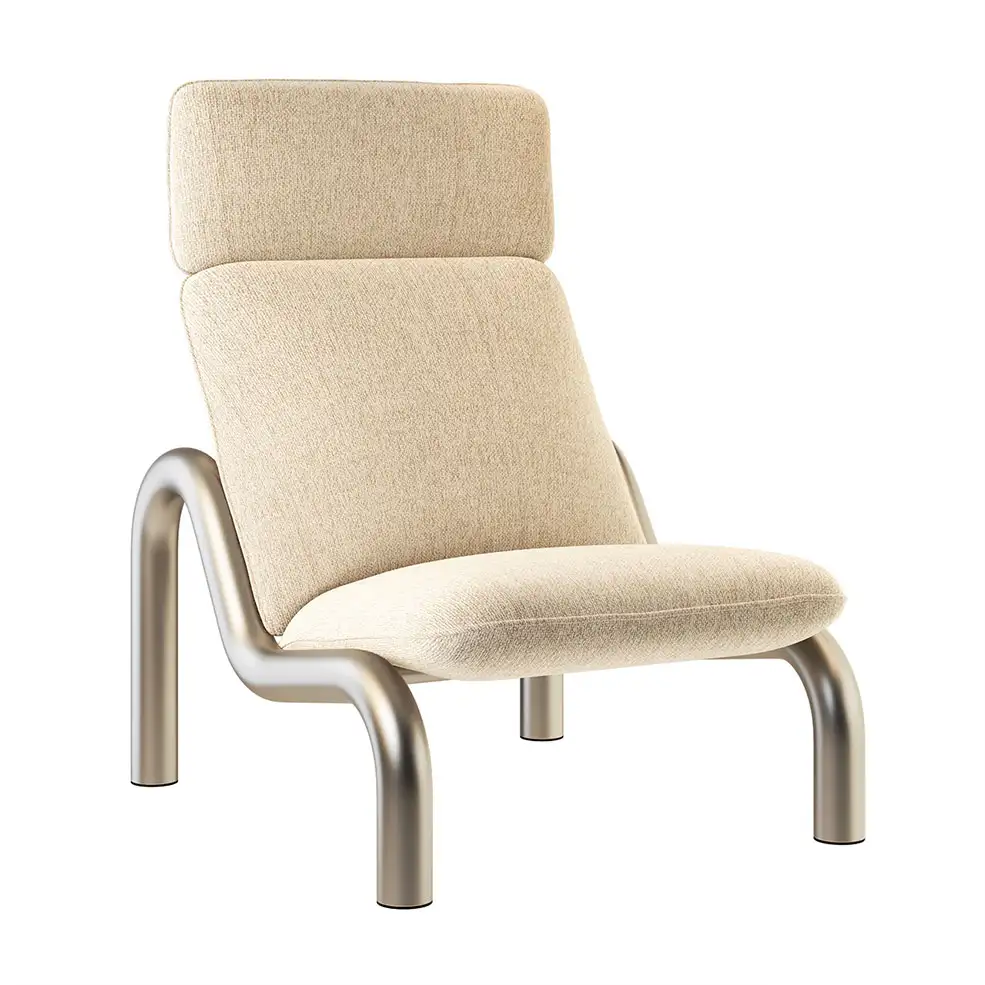 管状休闲椅休闲椅3D模型素材下载Tube Lounge Chair by Normann Copenhagen