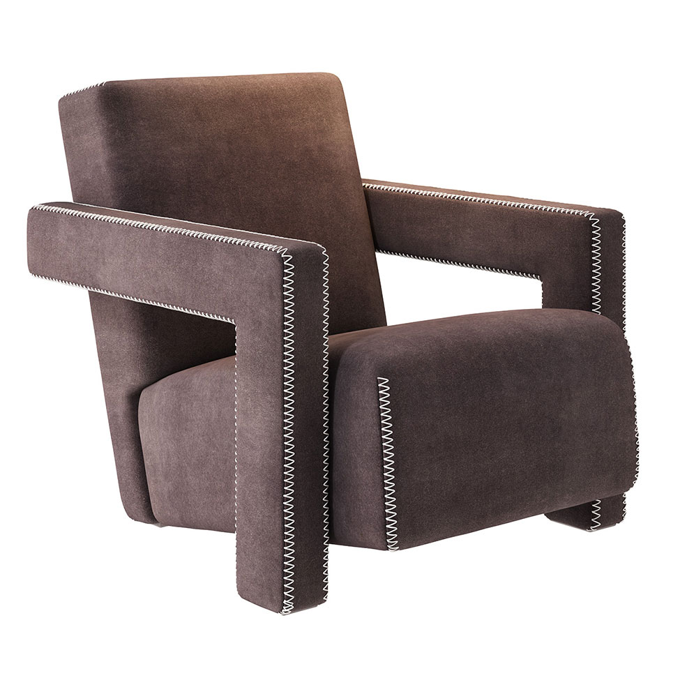 卡西纳乌特勒支锯齿纹扶手椅休闲椅3D模型素材下载Utrecht XL Armchair Zig Zag by Cas