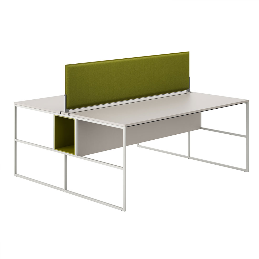 MDF意大利双人桌系统办公家具3D模型素材下载Venti Double Table System by MDF Italia