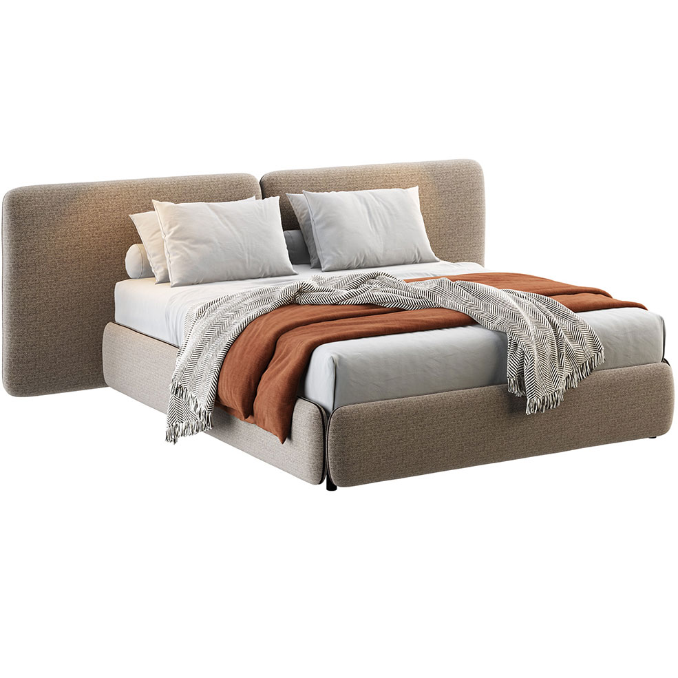 拉链双人床头板床Calligaris家具3D模型素材下载Zip Bed with Double Headboard by Cal - C4D之家 - 3195.jpg