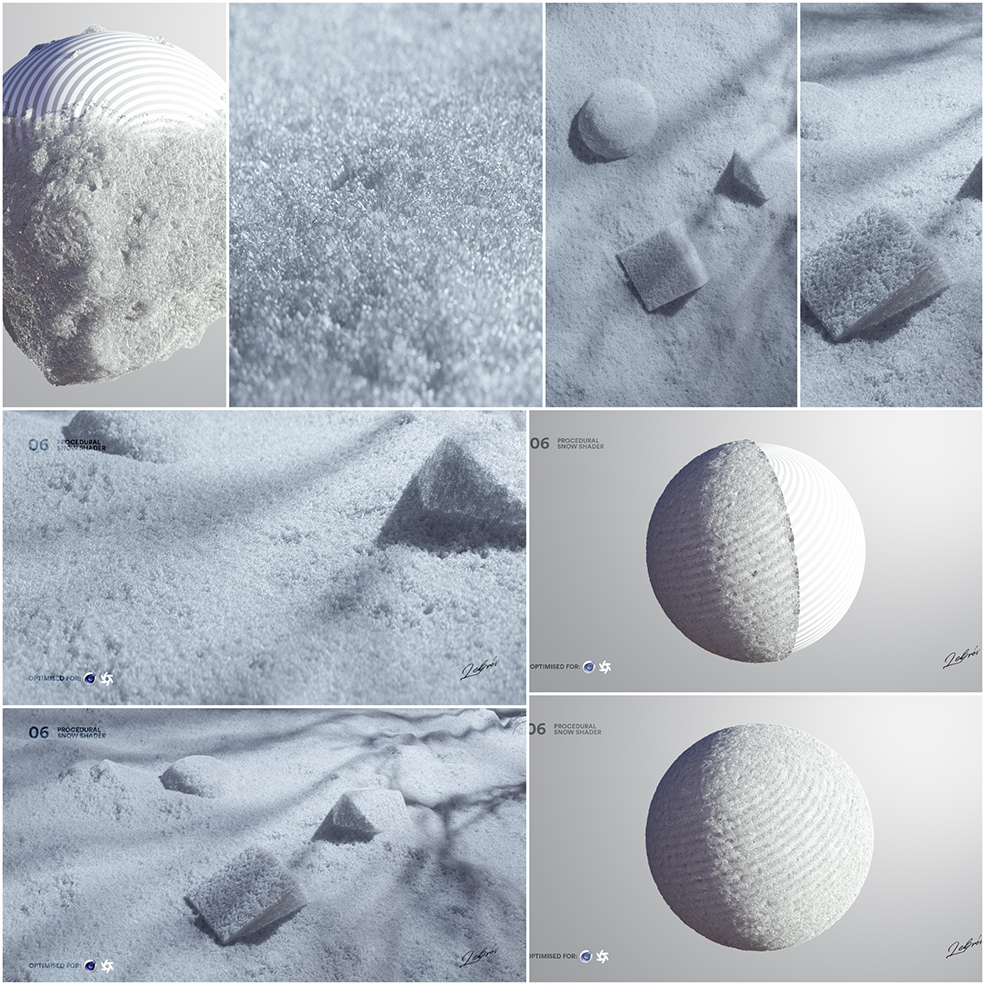 白雪C4D OCTANE材质Procedural Snow Shader (Octane) - C4D之家 - photo-collage.jpg