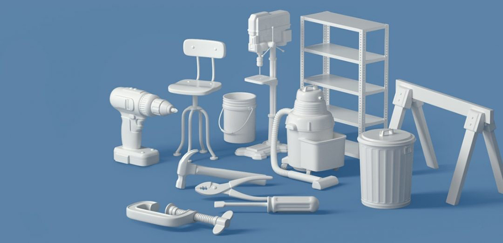 34款工业工具模型包高低模FBX素材下载The Happy Toolbox — workshop pack