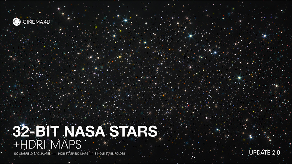 Blauw Films Star System星空贴图素材下载｜8K HDRI宇宙星空背景与32位单星资源合集