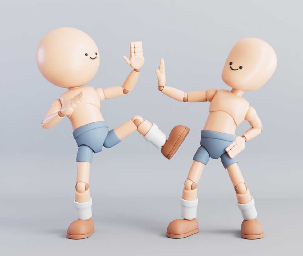 3D卡通小人模型Dummy 4D Cinema4D rigged character
