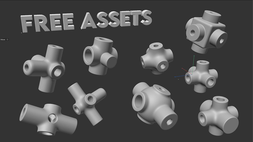 9个管道转接头模型 - C4D之家 - freeeee.jpg