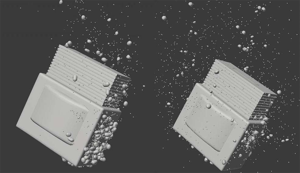 产品沉入水中产生的气泡动画Bubbles Water Animation C4D