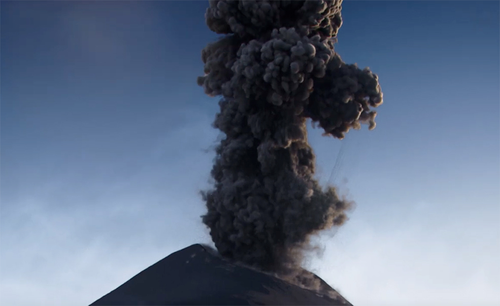 火山喷发烟雾弥漫c4d动画工程Daniel Danielsson volcanic smoke