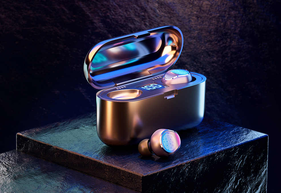 无线蓝牙耳机Rendering of Wireless Bluetooth Headphones in Use (C4D+OC) - C4D之家 - Cover.jpg