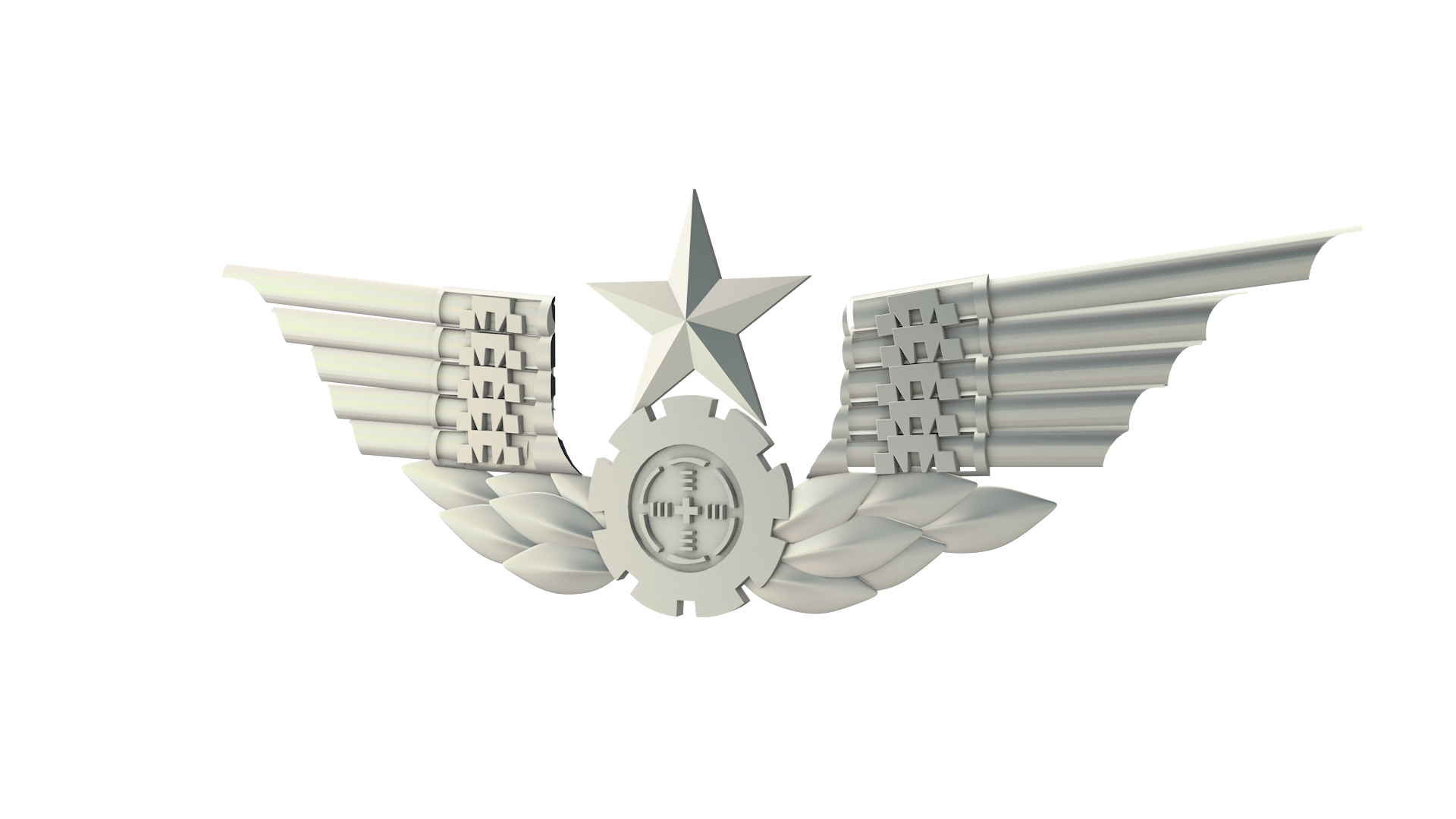 新式陆军胸标c4d模型 - C4D之家 - 胸标模型.png