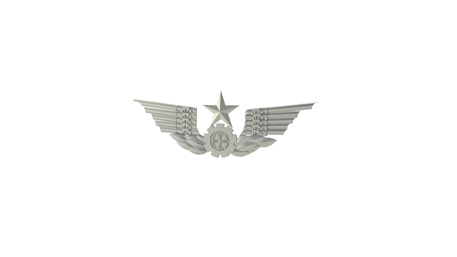新式陆军胸标c4d模型 - C4D之家 - 胸标模型.png