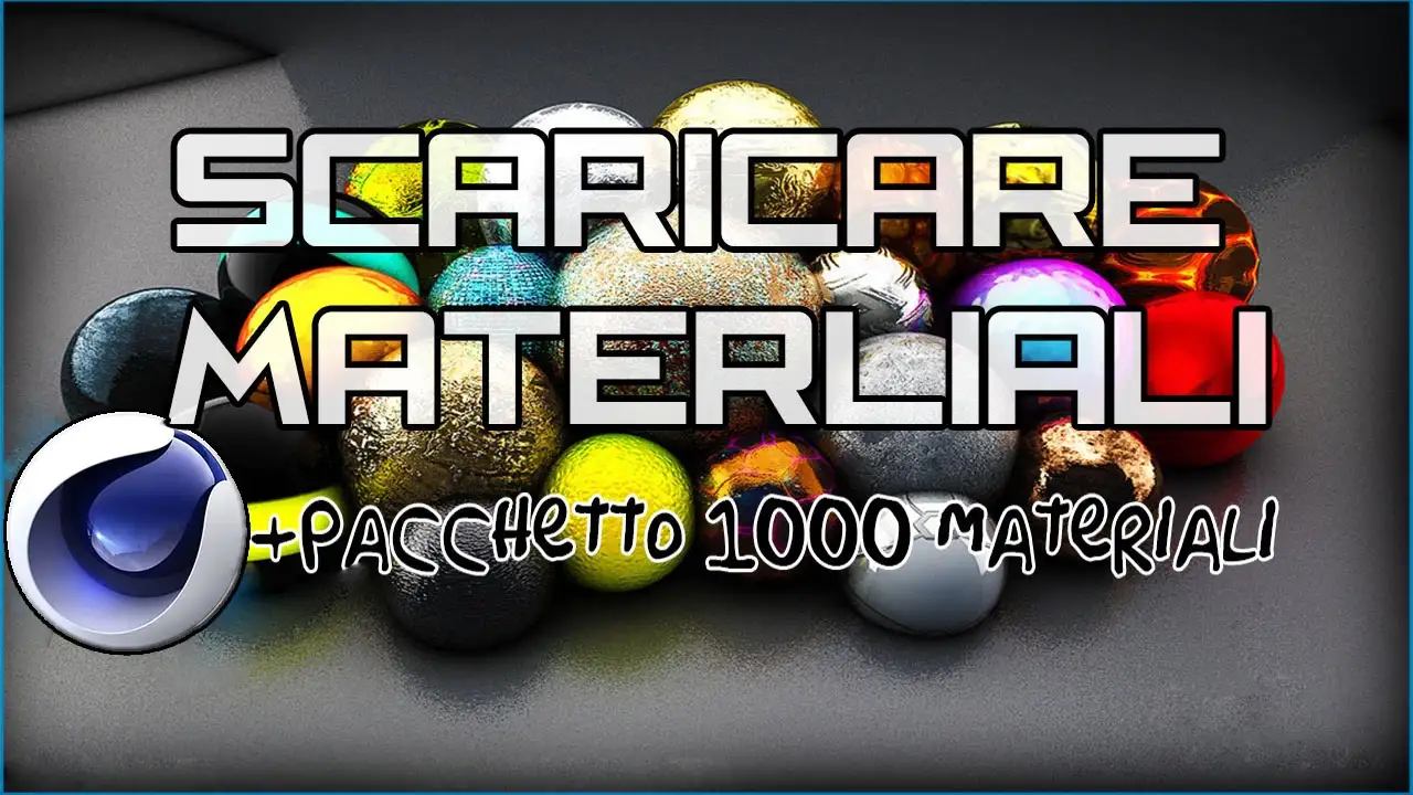 1000个C4D材质球free分享 Scaricare MATERIALI per Cinema 4D 1000 materiali