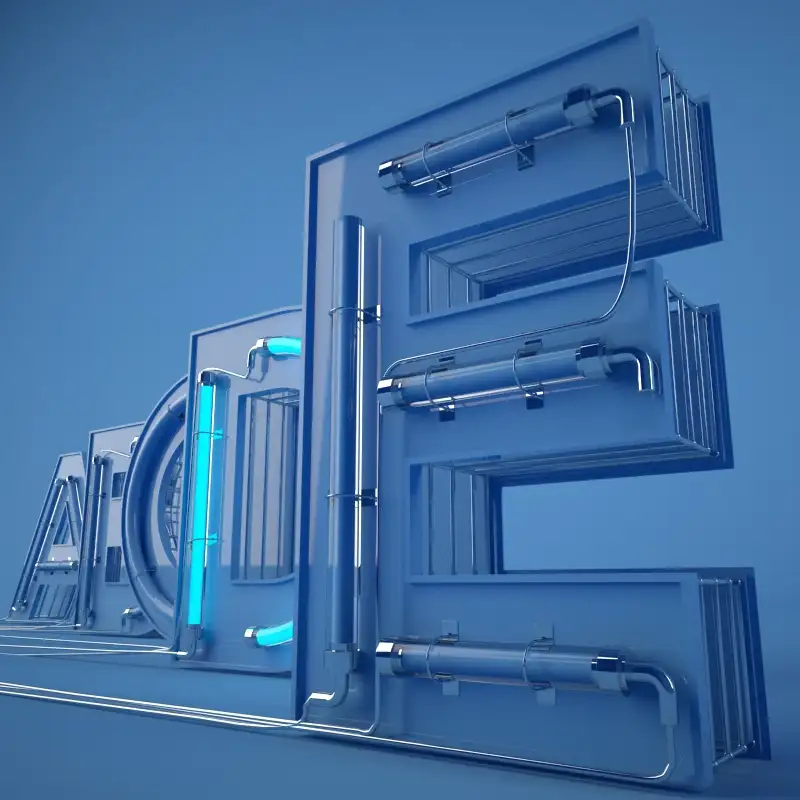 C4D 26个英文字母霓虹灯文字模型预设 Meedfs alphabets V1.2
