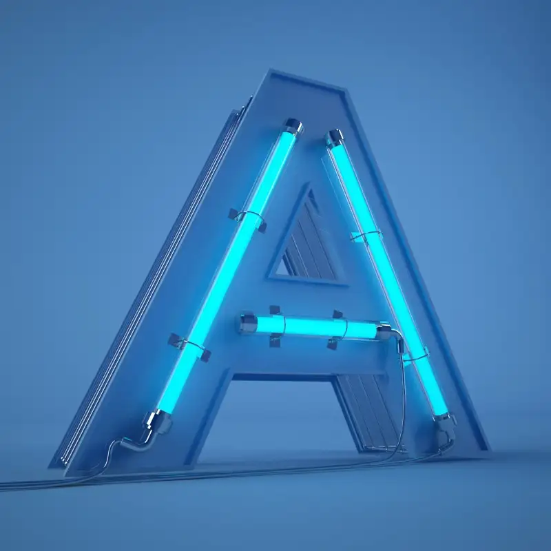 C4D 26个英文字母霓虹灯文字模型预设 Meedfs alphabets V1.2 - C4D之家 - 988fc227131559.563603224a13a.jpg
