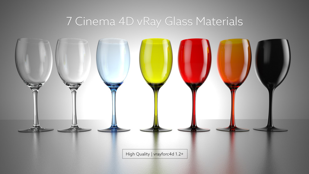 7个C4D VRAY玻璃材质 7 Cinema 4D vRay Glass Materials