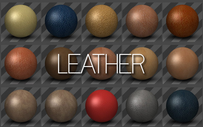 32个C4D皮革纹理材质球合集 Leather Textures for Cinema 4D - C4D之家 - leather-1.jpg