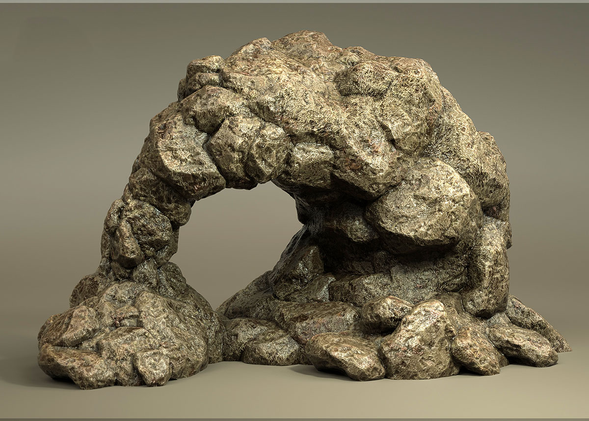 石拱桥C4D模型 Stone Arch