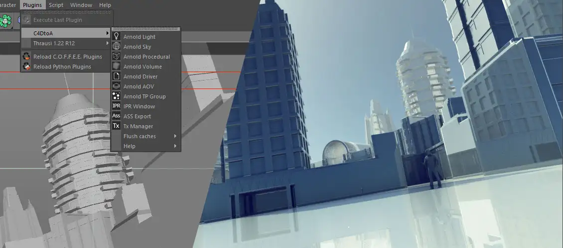 C4D Arnold室外建筑布光介绍 Introduction to Arnold for Cinema 4D