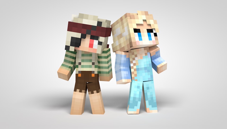 MC我的世界像素模型：男女形象C4D模型 - C4D之家 - cinema4d_ 2016-07-12 22.35.26.jpg