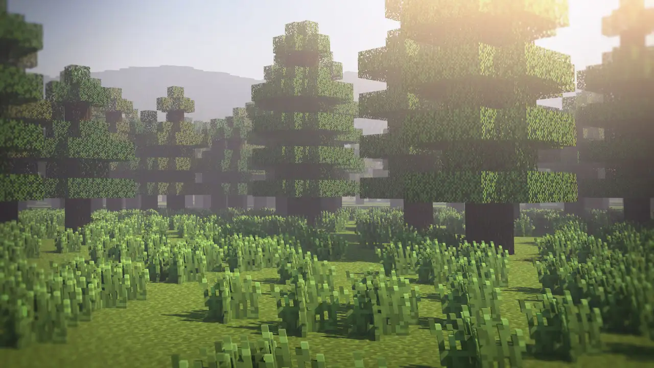 MC我的世界像素模型：森林场景C4D模型 - C4D之家 - xx.jpg