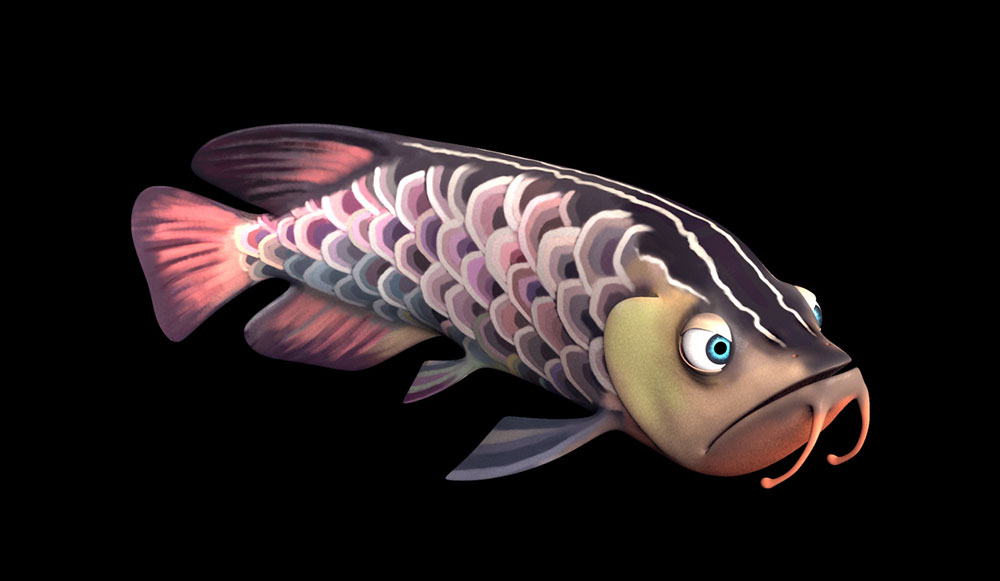卡通金龙鱼MAYA绑定模型 Arowana - C4D之家 - v2.jpg