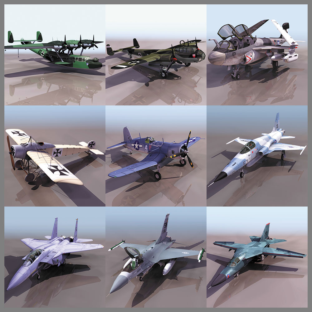 60架老式军用飞机3D模型合集（3DS）60 Airplane Models Professional Vilo Collection - C4D之家 - 未命名-3.jpg