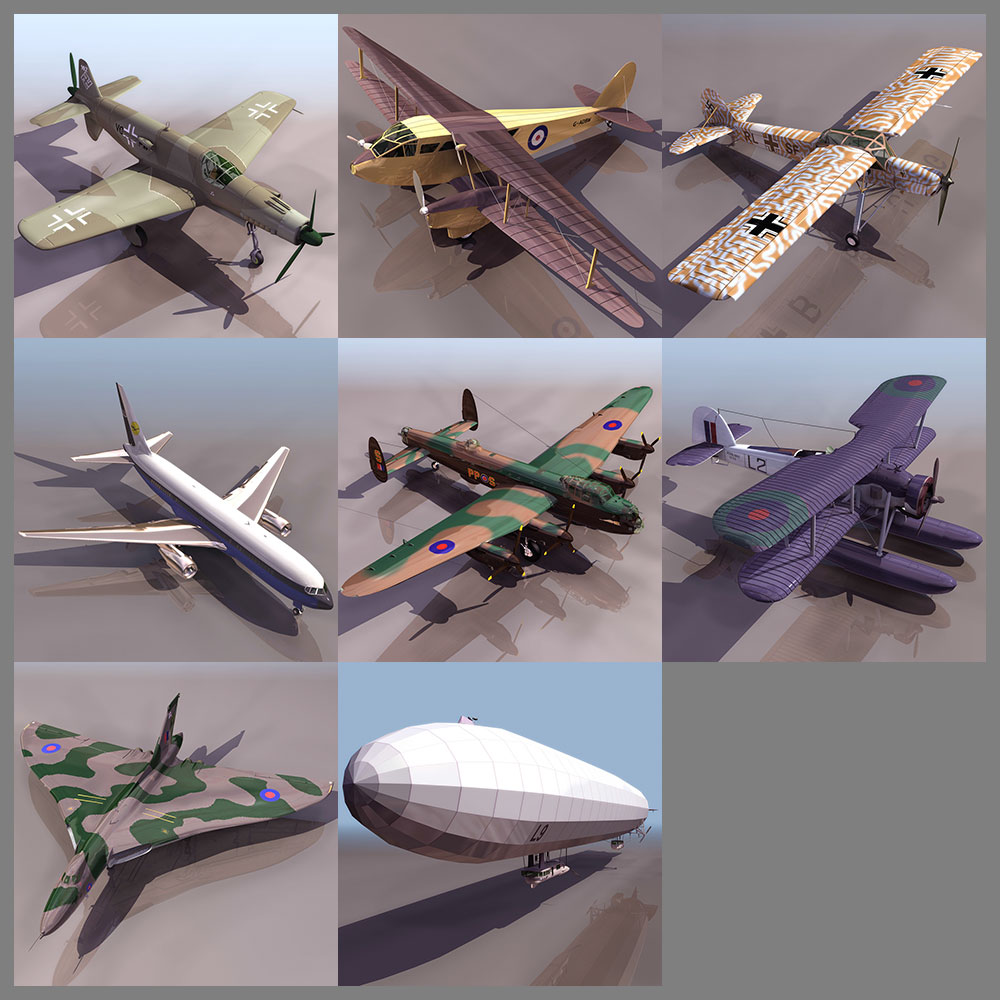 60架老式军用飞机3D模型合集（3DS）60 Airplane Models Professional Vilo Collection - C4D之家 - 未命名-7.jpg