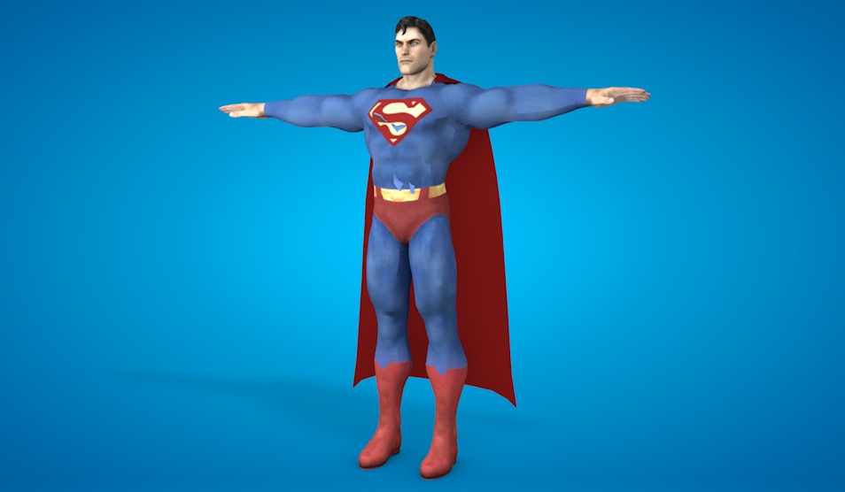 超人C4D模型 Superman 3d model