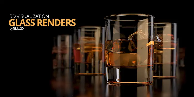 C4D渲染的一组非常真实的玻璃制品 - C4D之家 - Glass_Renders_Cover.jpg