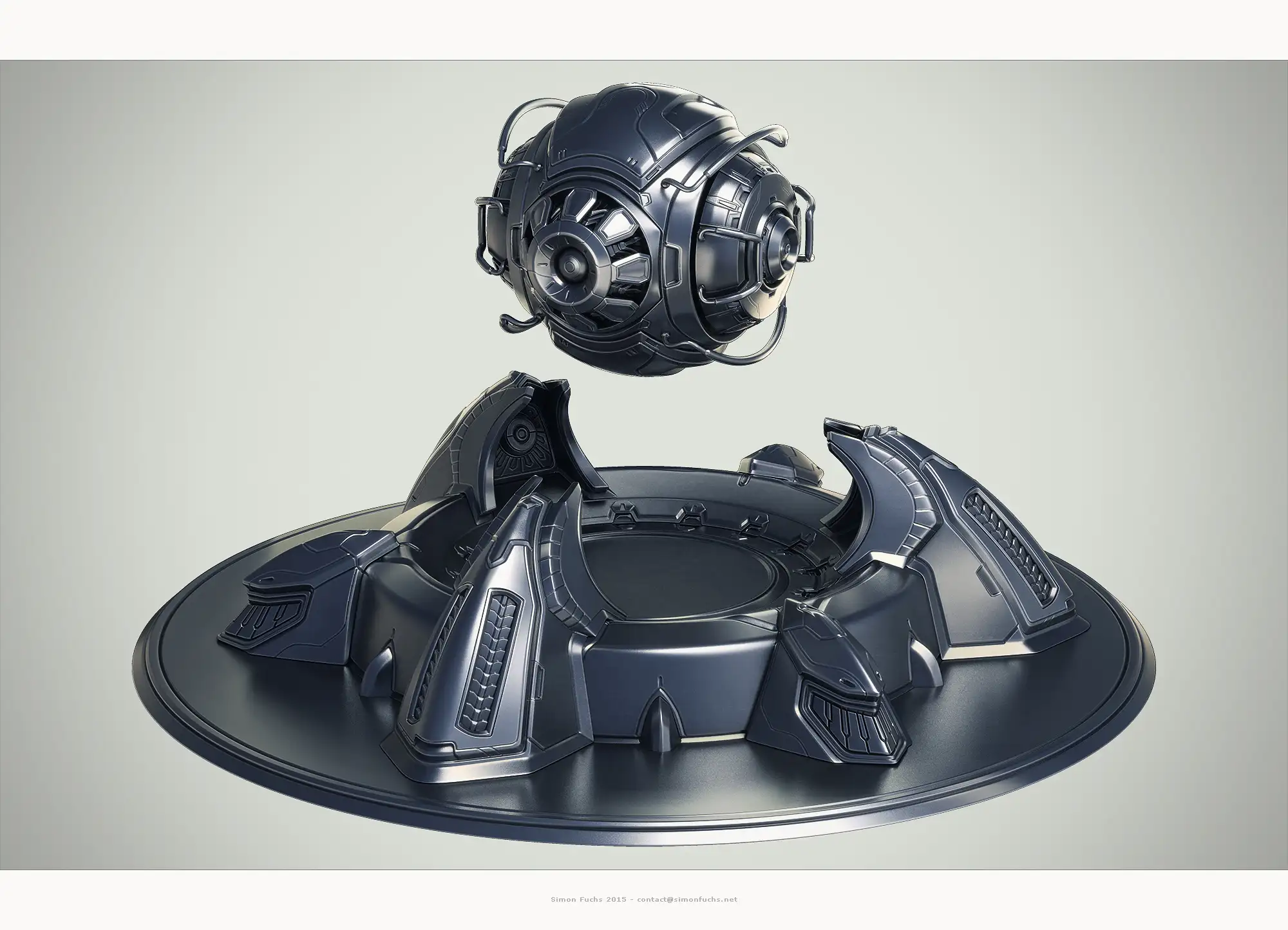一组科幻机械模型渲染欣赏 - C4D之家 - Finalrender_04.jpg