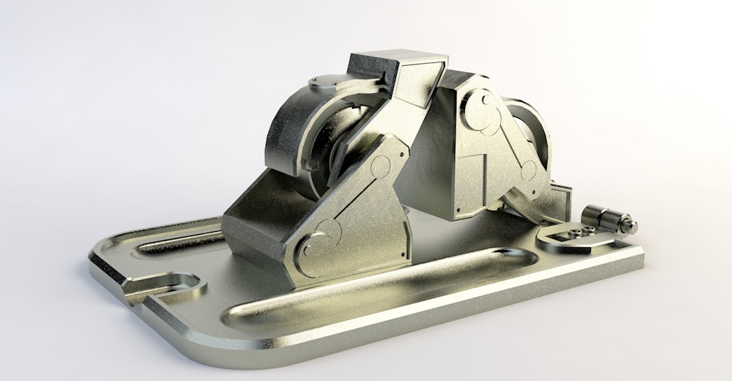 C4D金属机械零件渲染模型